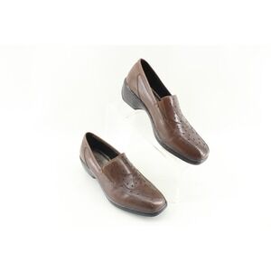 Aravon By New Balance Women's Kiley Brown Leather Slip On Comfort Loafers